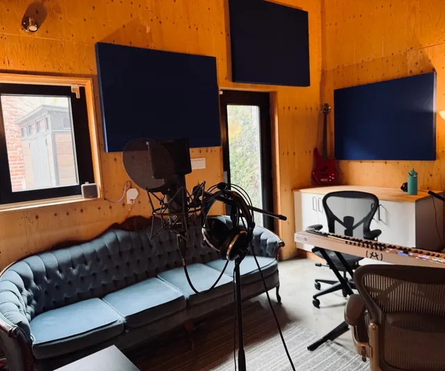 The control room at Fly Away Recording & Media Studio in Montreal