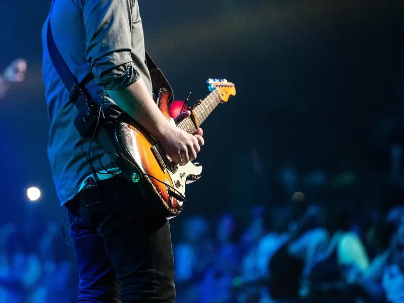 Attending a guitar concert